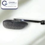 Black shower pole