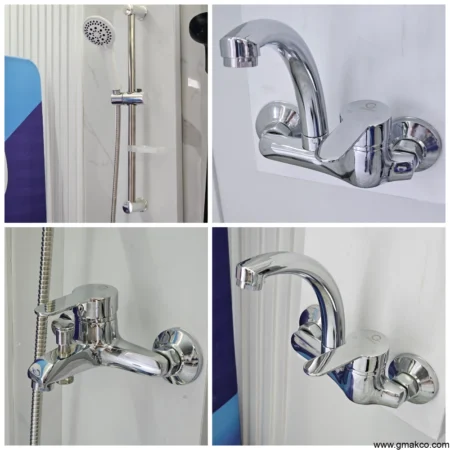 View 3 mixers 2 wall mixers GR model + 1*1 shower ruler