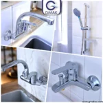 View 3 mixers 2 wall mixers GR model + 1*1 shower ruler