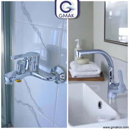 GMAK WAVE (Basin Mixer + Shower Mixer) Set of 2