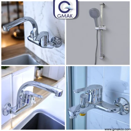 Alpha Plus 3 Mixers 2 Wall Mixers + 1×1 Shower Ruler
