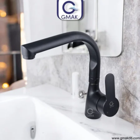 Gemac Black Wave Basin Mixer
