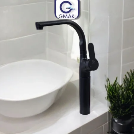 Gemac 35cm Basin Mixer Model Wave Black